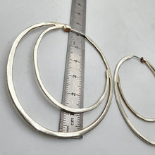 Load image into Gallery viewer, Crescent Moon Hoops Sterling Silver 60mm