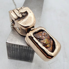 Load image into Gallery viewer, Raised Fist Fire Agate Pendant