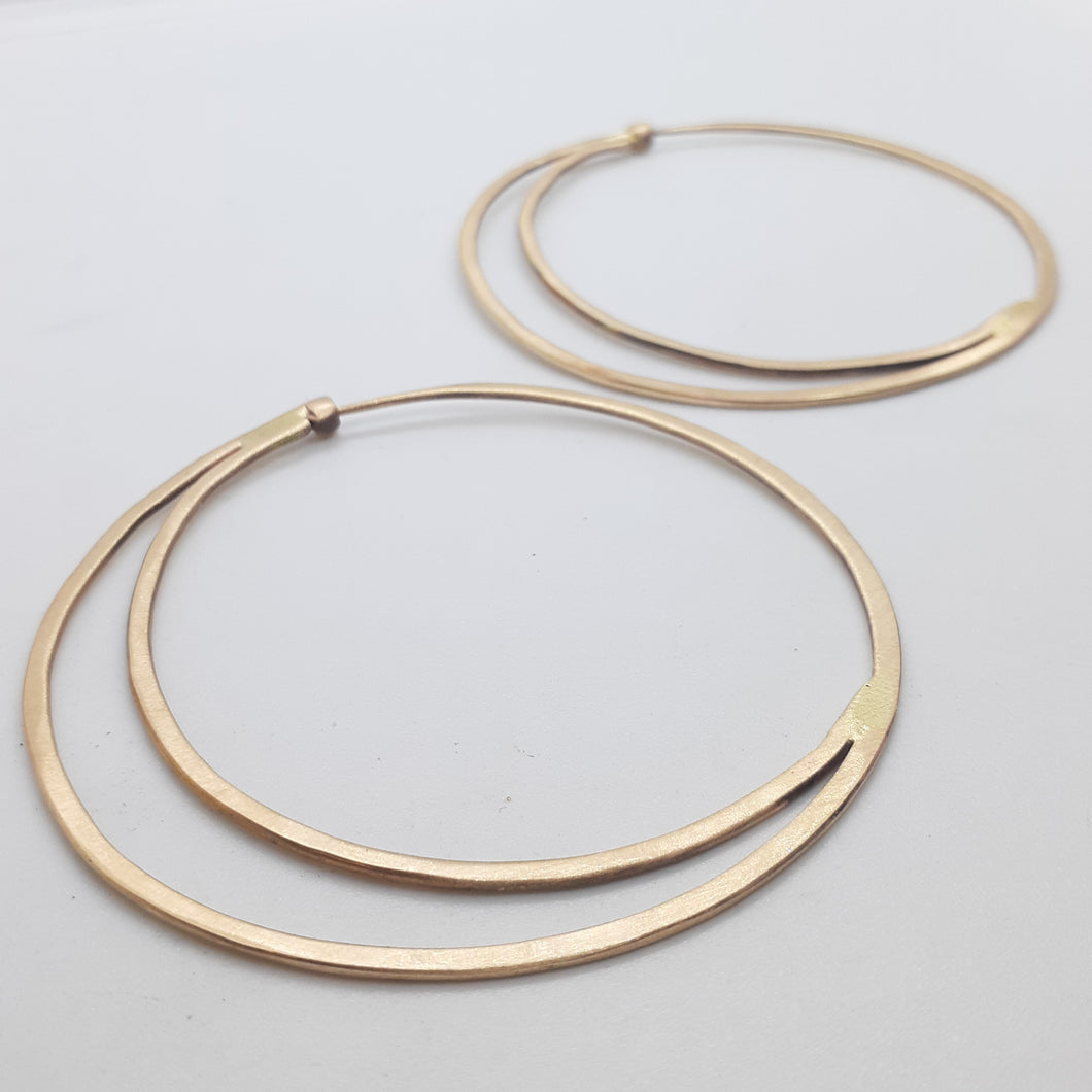 Cresent Moon Hoop Earrings