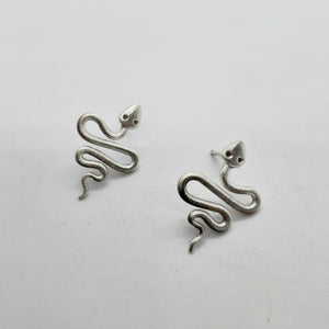 Sterling Silver Serpent Stud Earrings