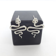 Load image into Gallery viewer, Sterling Silver Serpent Stud Earrings