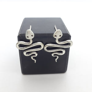 Sterling Silver Serpent Stud Earrings