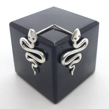 Load image into Gallery viewer, Sterling Silver Serpent Stud Earrings