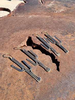 Large Saguaro Cactus Earrings