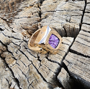 Charoite Bronze Ring