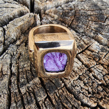 Load image into Gallery viewer, Charoite Bronze Ring